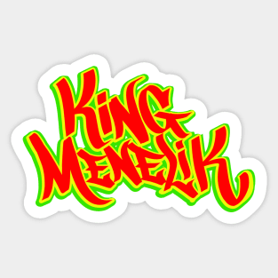 King Minilik, Menelik. Sticker